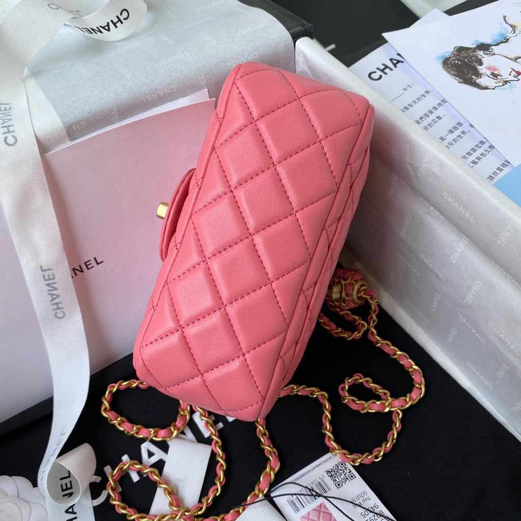 Chanel AS1786 Mini Flap Bag Lambskin Pink