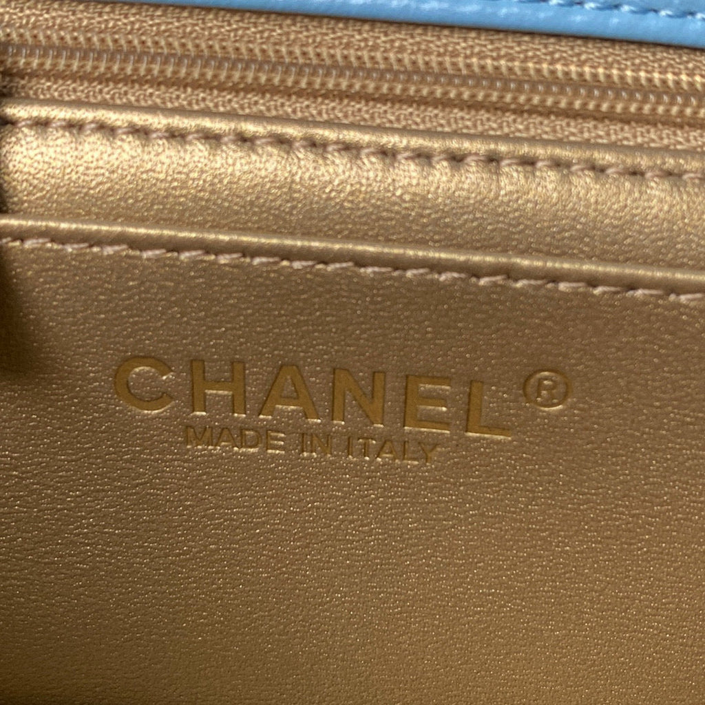 Chanel AS1786 Mini Flap Bag Lambskin Blue