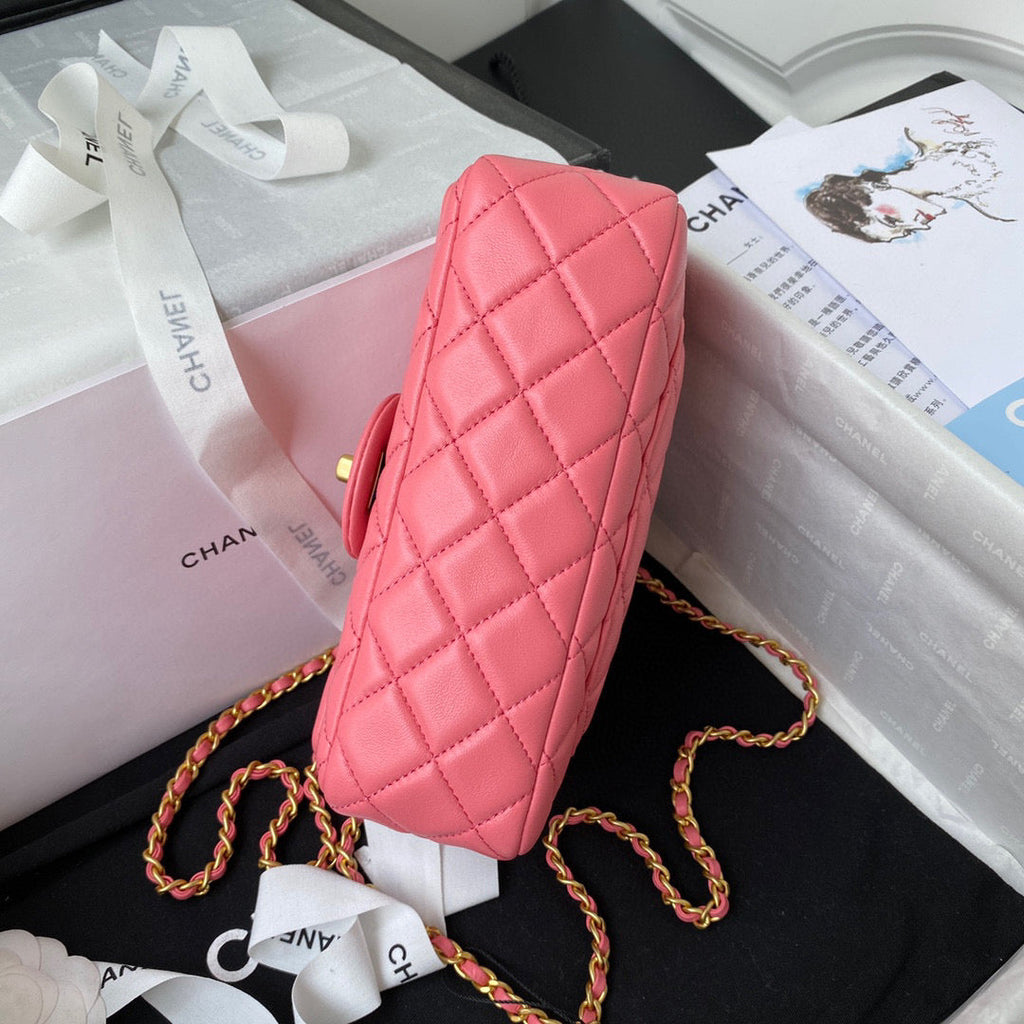 Chanel AS1787 Small Flap Bag Lambskin Pink