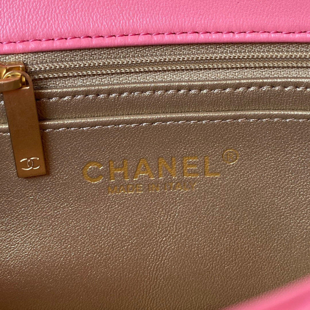 Chanel AS1787 Small Flap Bag Lambskin Pink