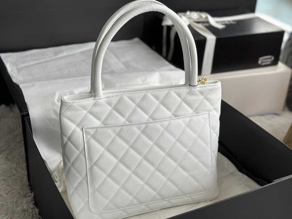 Chanel AS1804 Top Handle Bag Calfskin White