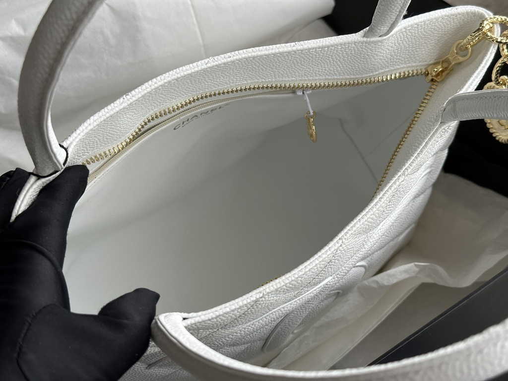 Chanel AS1804 Top Handle Bag Calfskin White