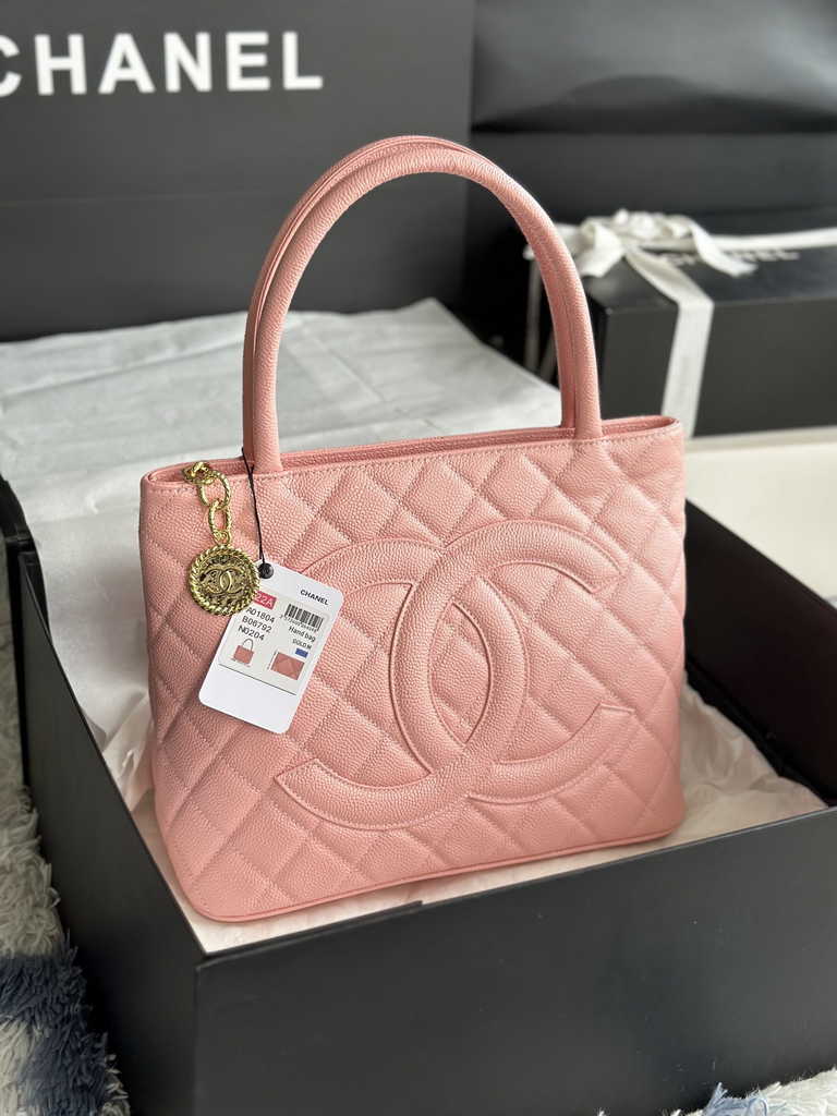 Chanel AS1804 Top Handle Bag Calfskin Pink