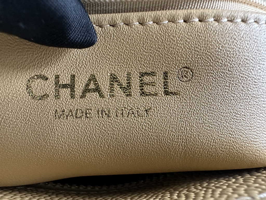 Chanel AS1804 Top Handle Bag Calfskin Apricot