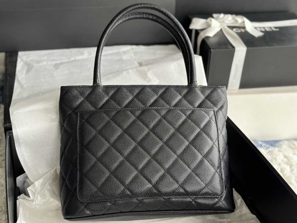 Chanel AS1804 Top Handle Bag Calfskin Black