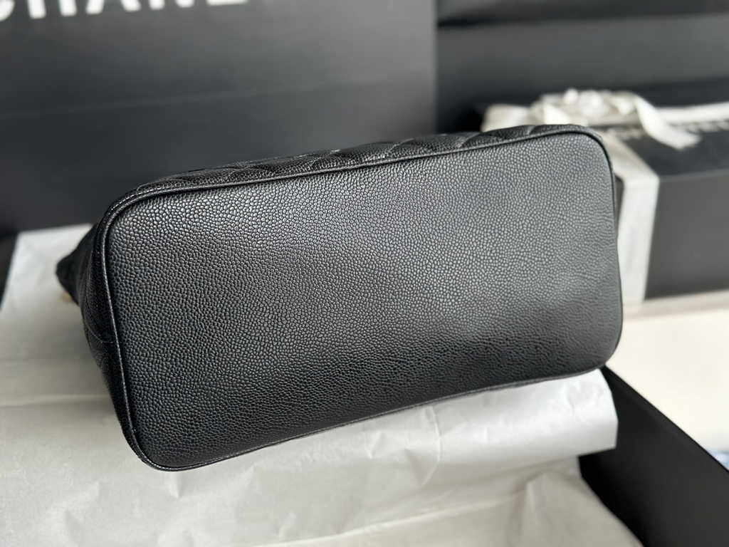 Chanel AS1804 Top Handle Bag Calfskin Black