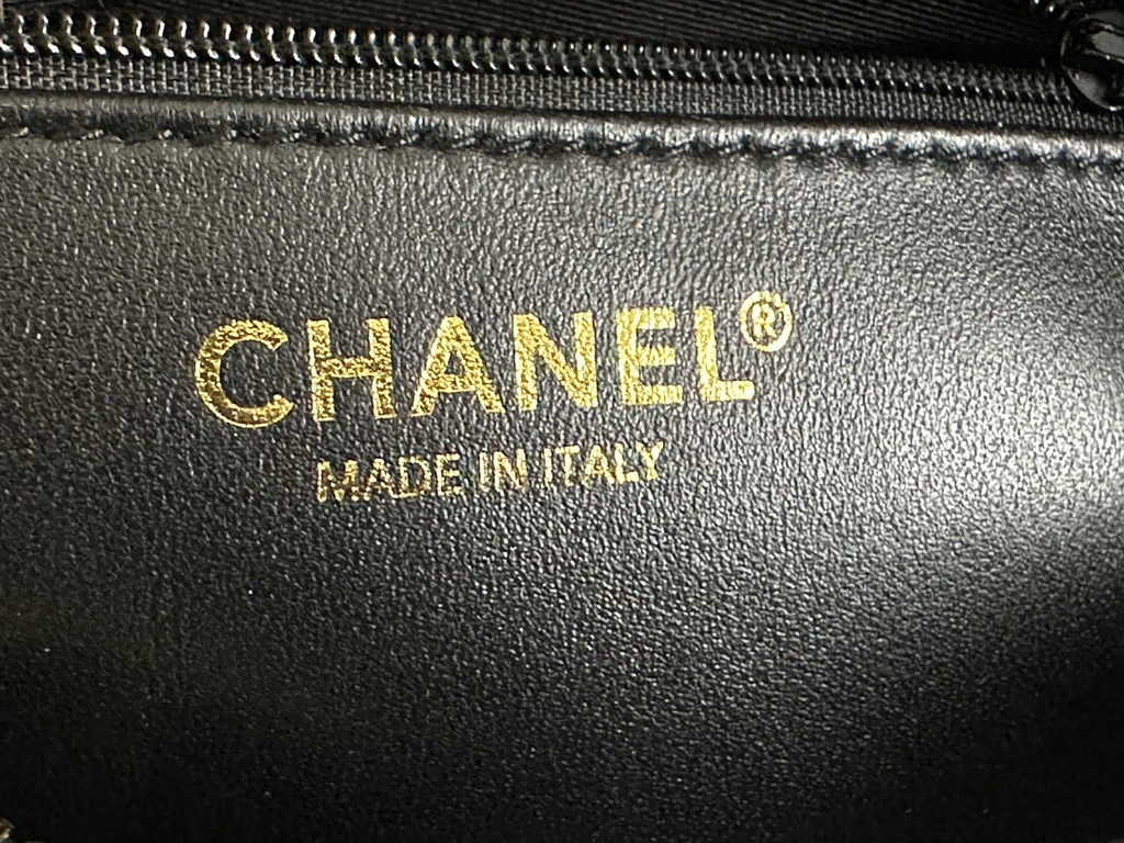 Chanel AS1804 Top Handle Bag Calfskin Black