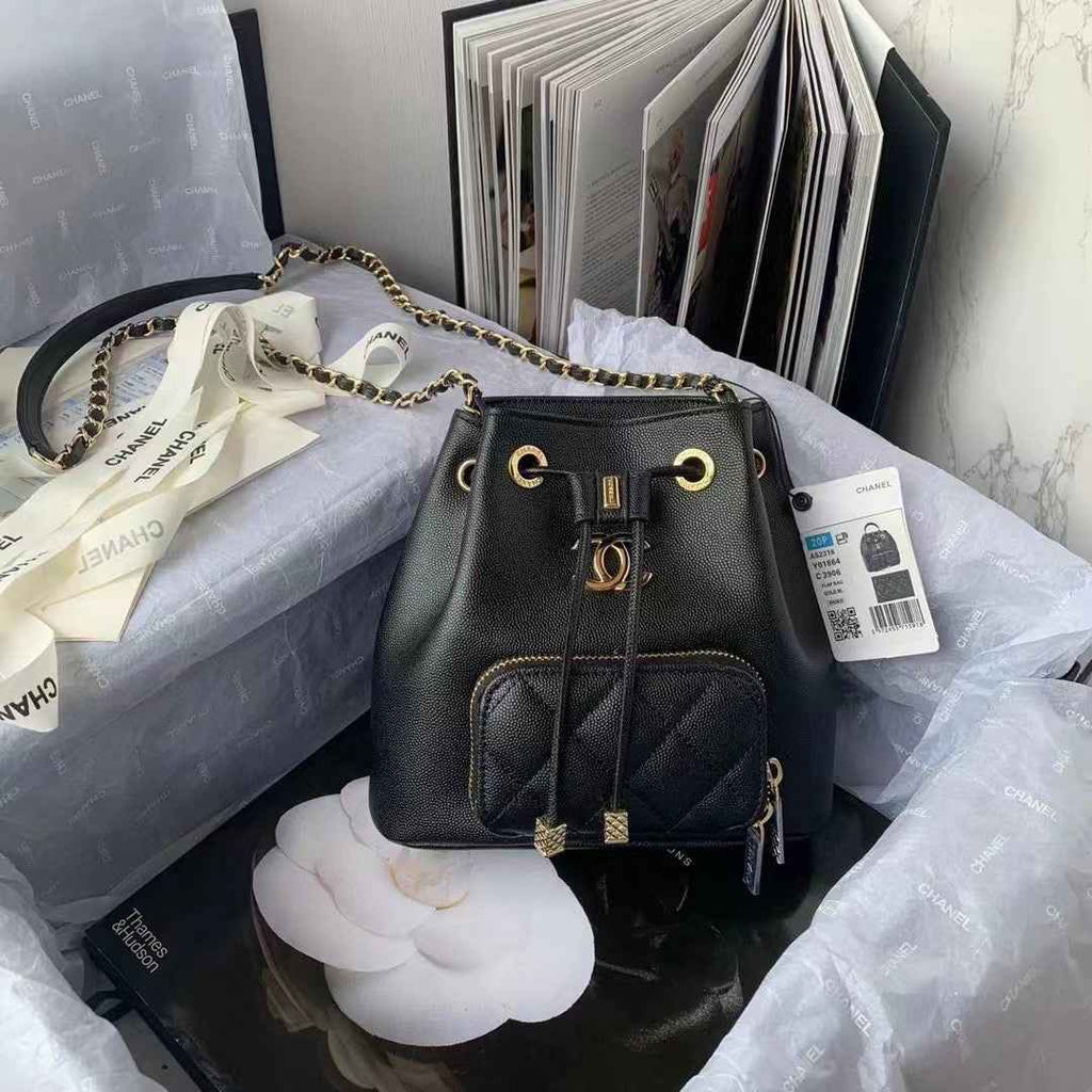 Chanel AS2318 Backpack Always Miss Him Calfskin in Black