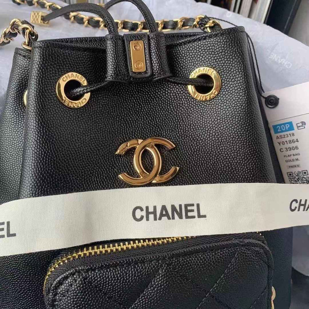 Chanel AS2318 Backpack Always Miss Him Calfskin in Black