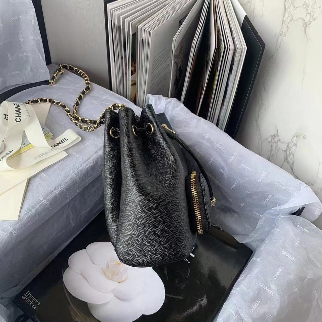 Chanel AS2318 Backpack Always Miss Him Calfskin in Black