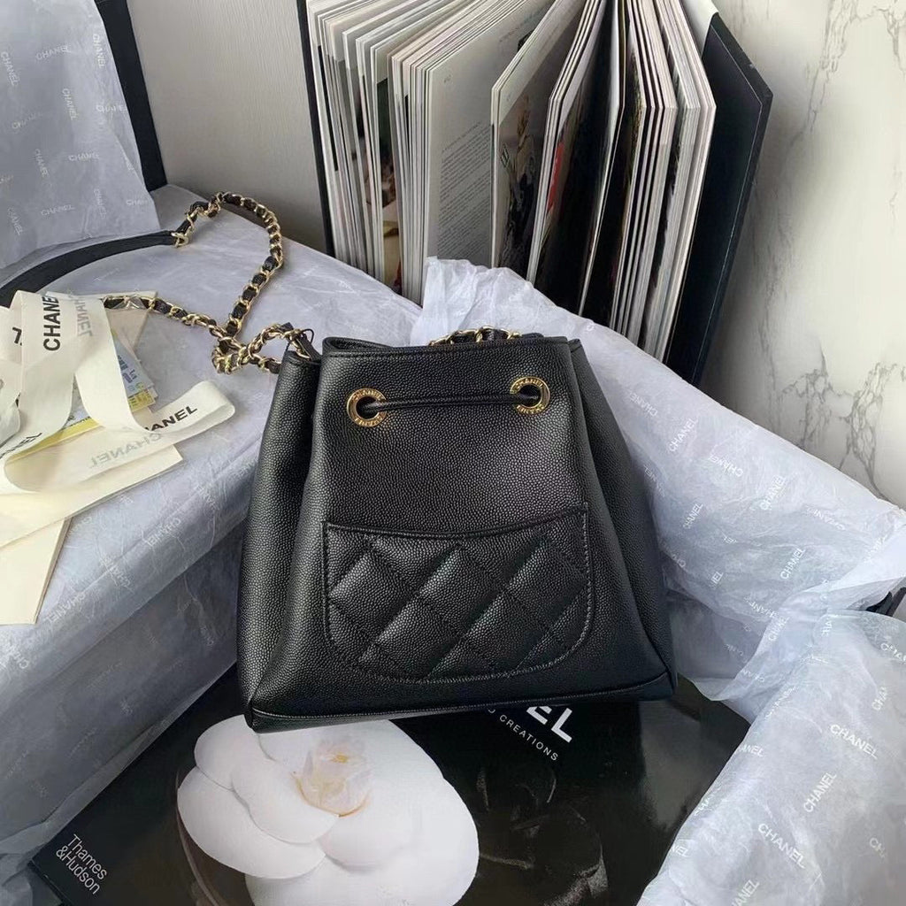 Chanel AS2318 Backpack Always Miss Him Calfskin in Black