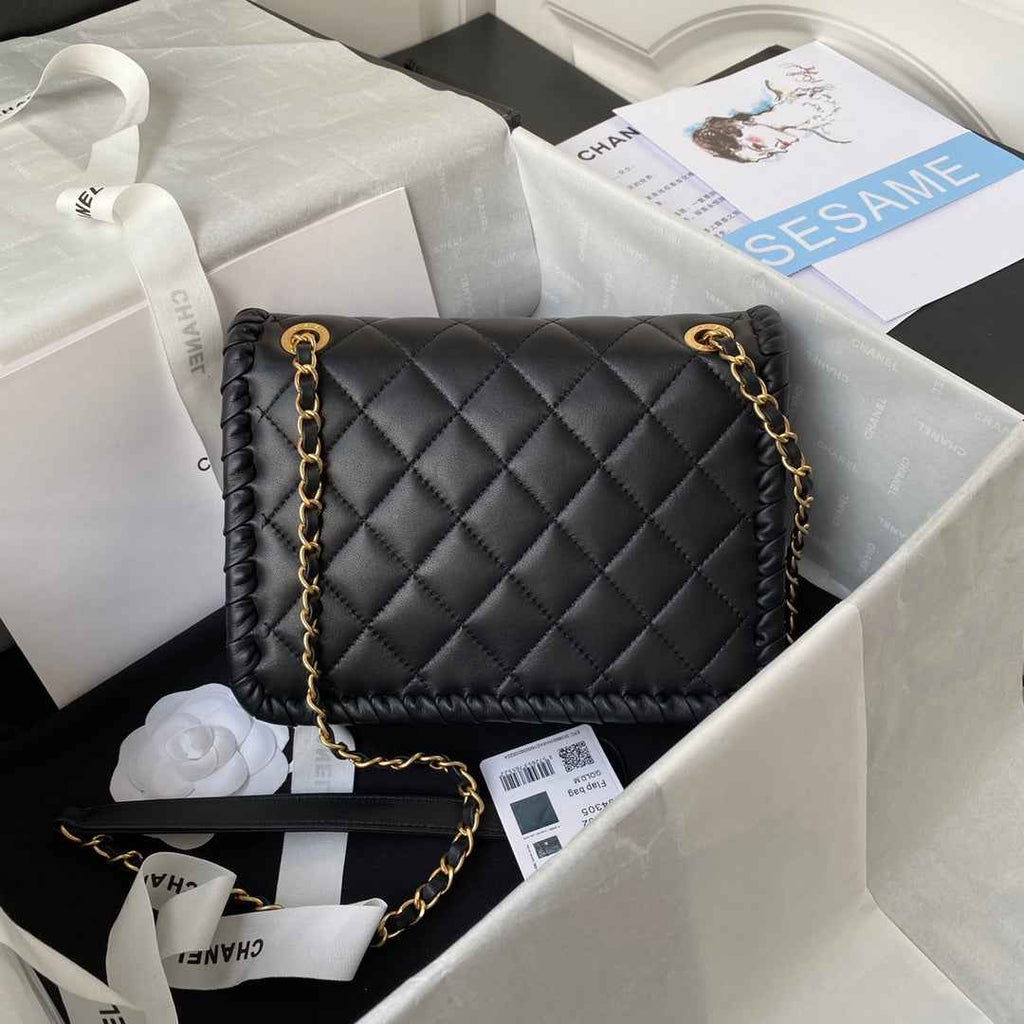 Chanel as2496 Flap Bag lambskin black