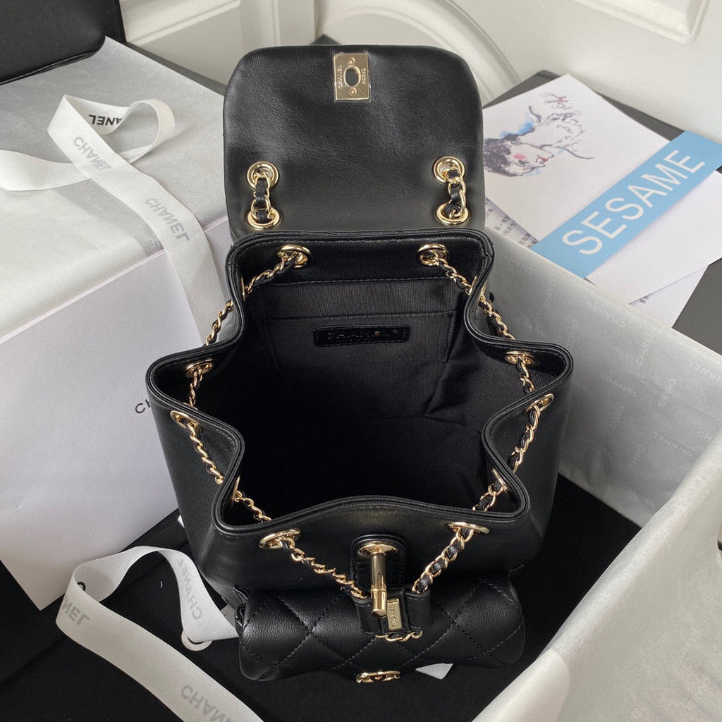 Chanel AS2908 Backpack Duma Lambskin in Black