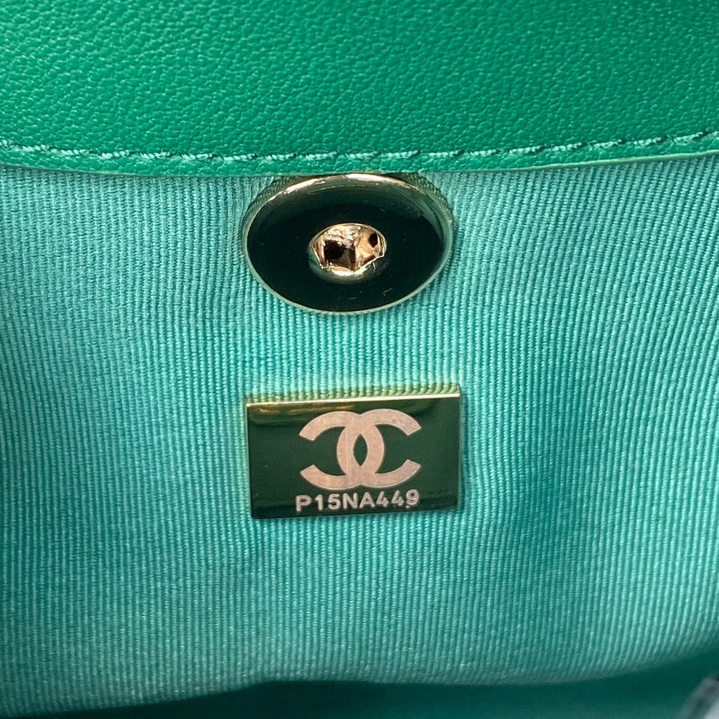Chanel AS2908 Backpack Duma Lambskin in Green