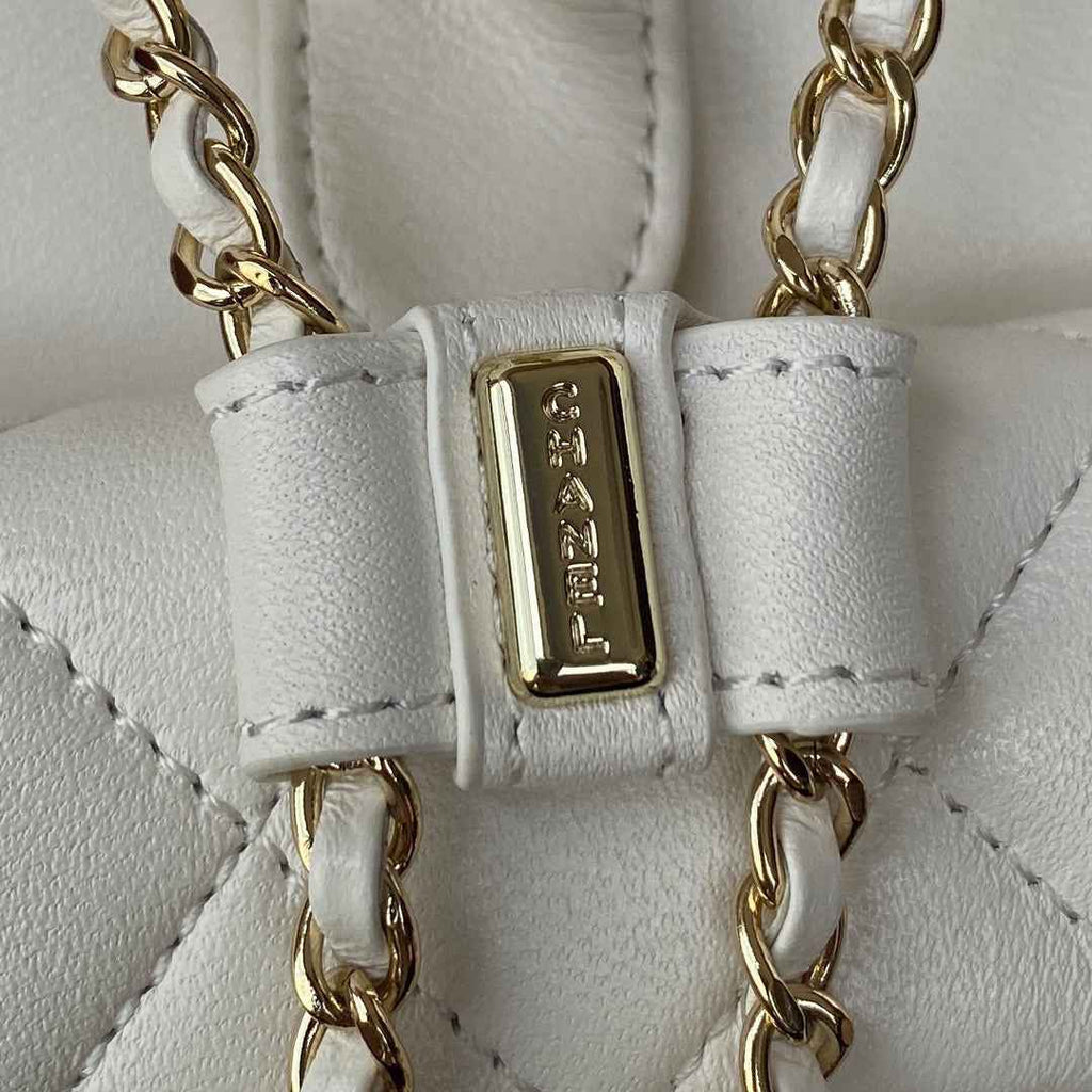Chanel AS2908 Backpack Duma Lambskin in White