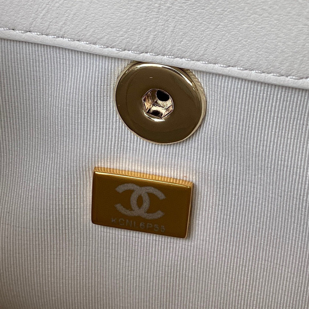 Chanel AS2908 Backpack Duma Lambskin in White