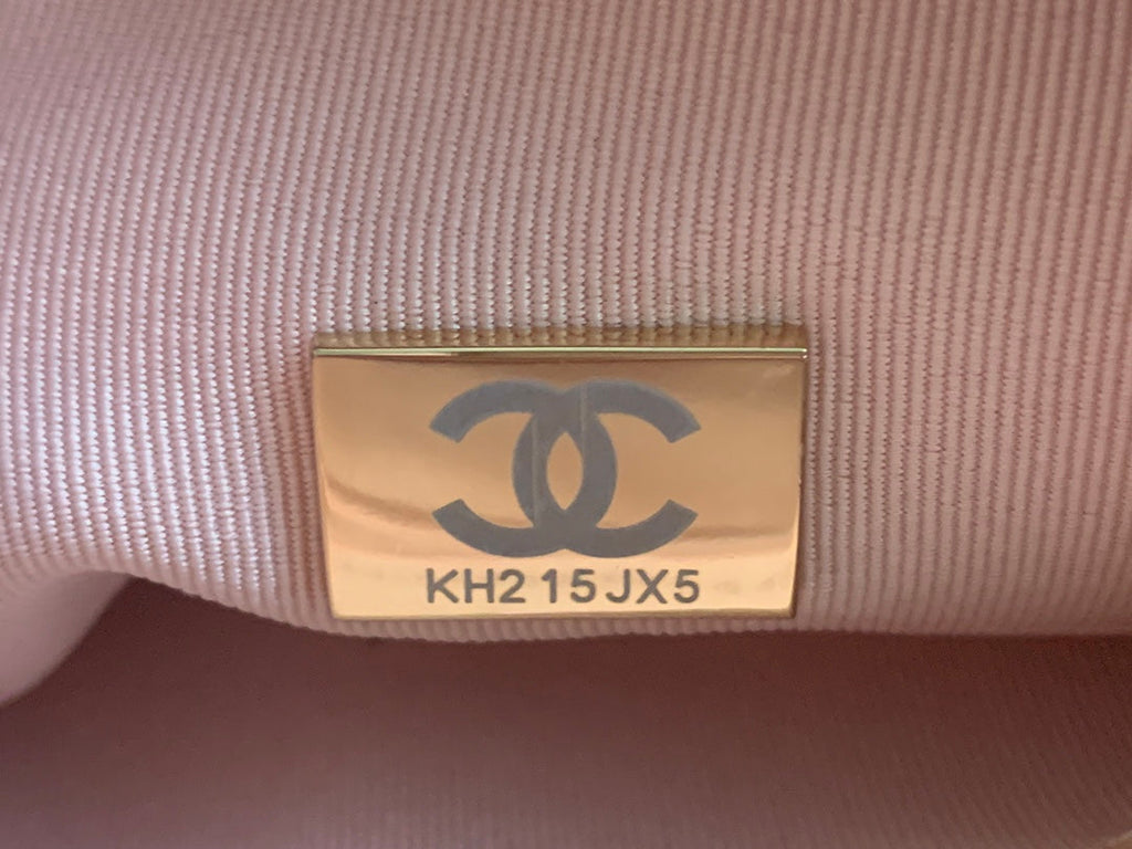 Chanel AS3034 Quilted Caviar Leather Mini Bowler Bag Pink