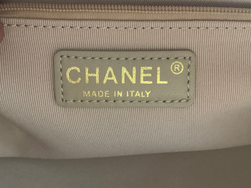 Chanel AS3034 Quilted Caviar Leather Mini Bowler Bag dark beige