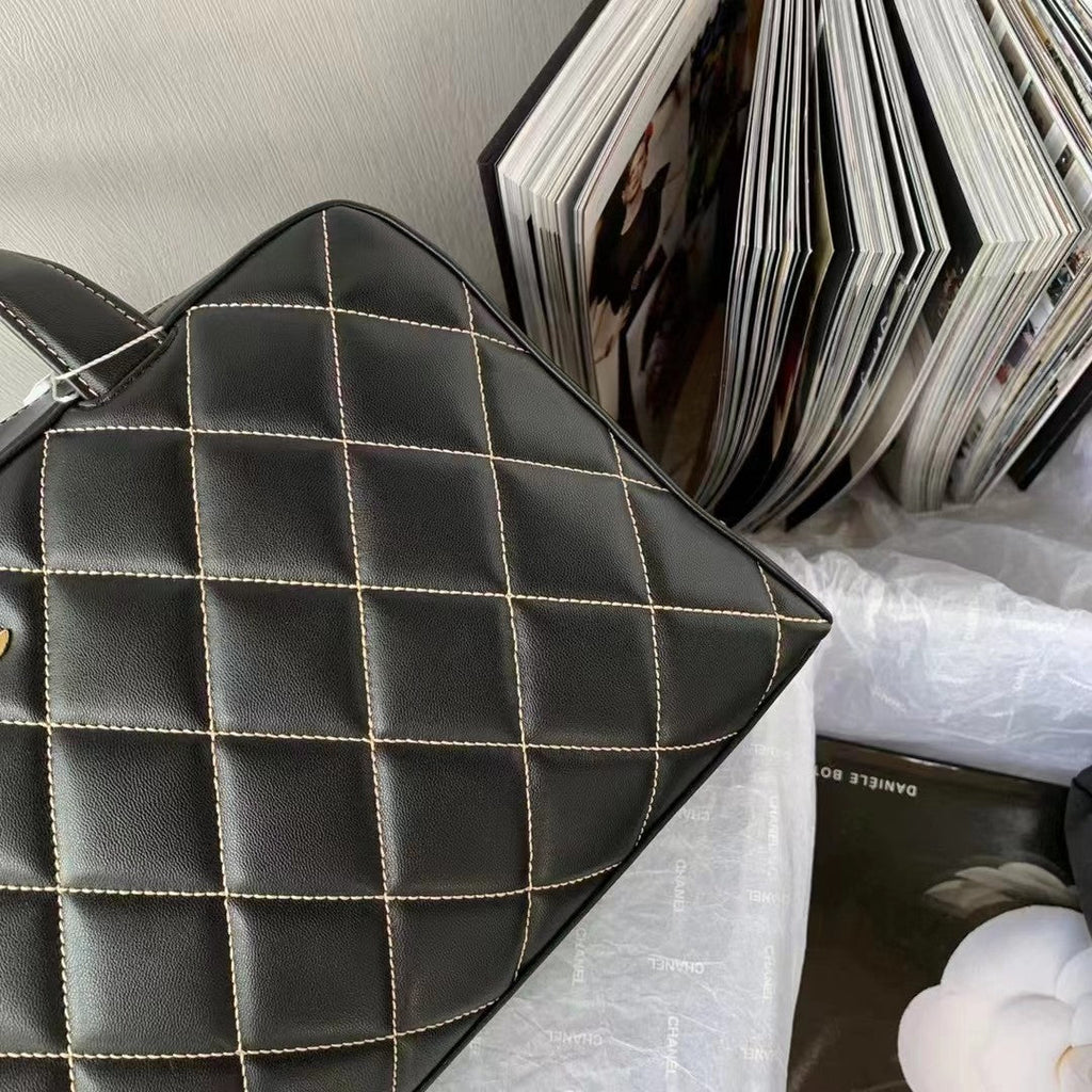 Chanel AS3047 Bowling Bag Lambskin Black