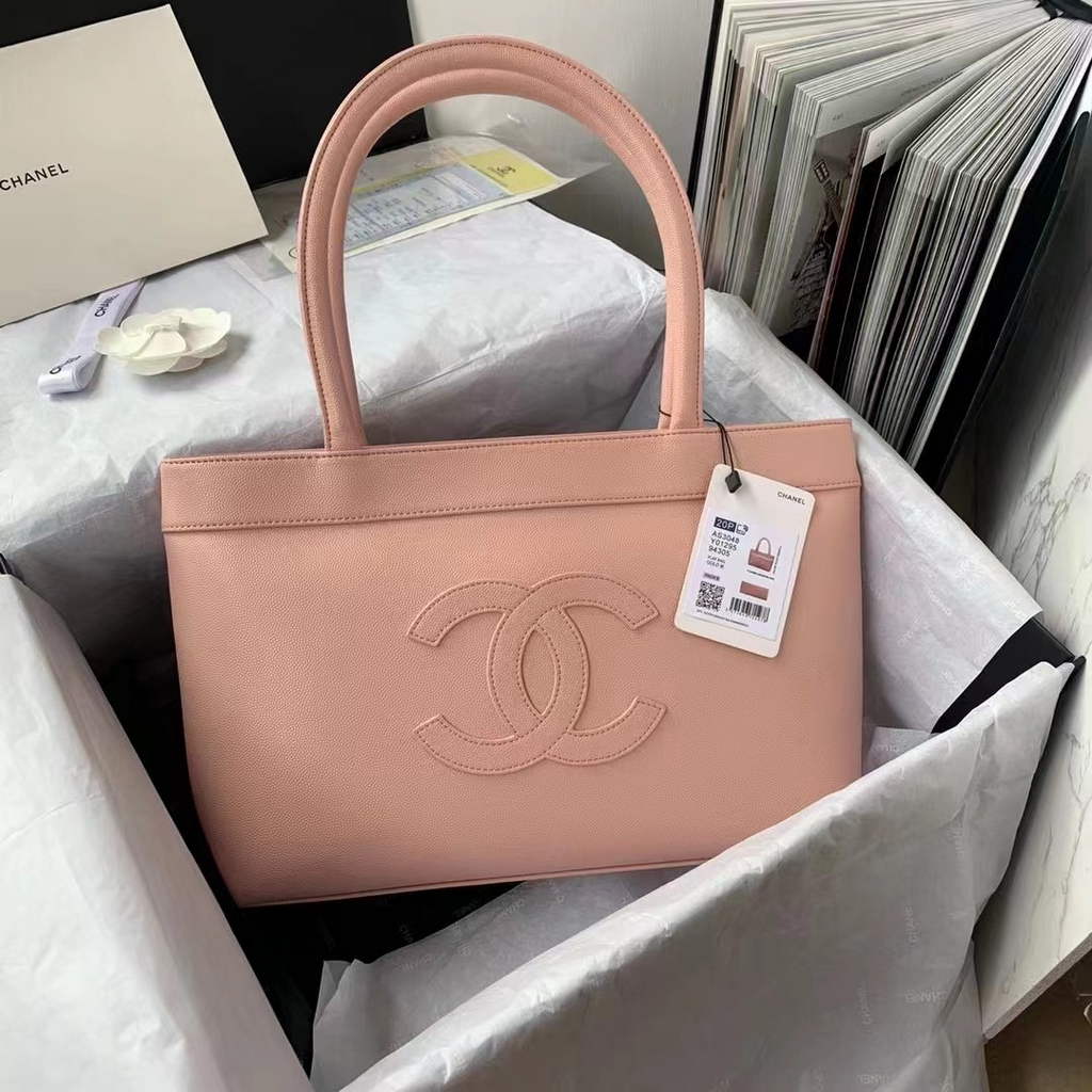 Chanel AS3048 Large Shopping Bag Calfskin In Pink