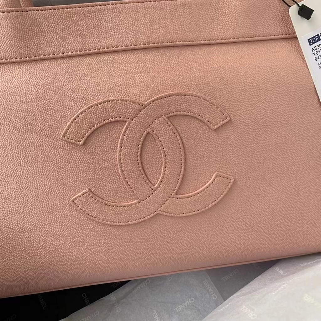 Chanel AS3048 Large Shopping Bag Calfskin In Pink