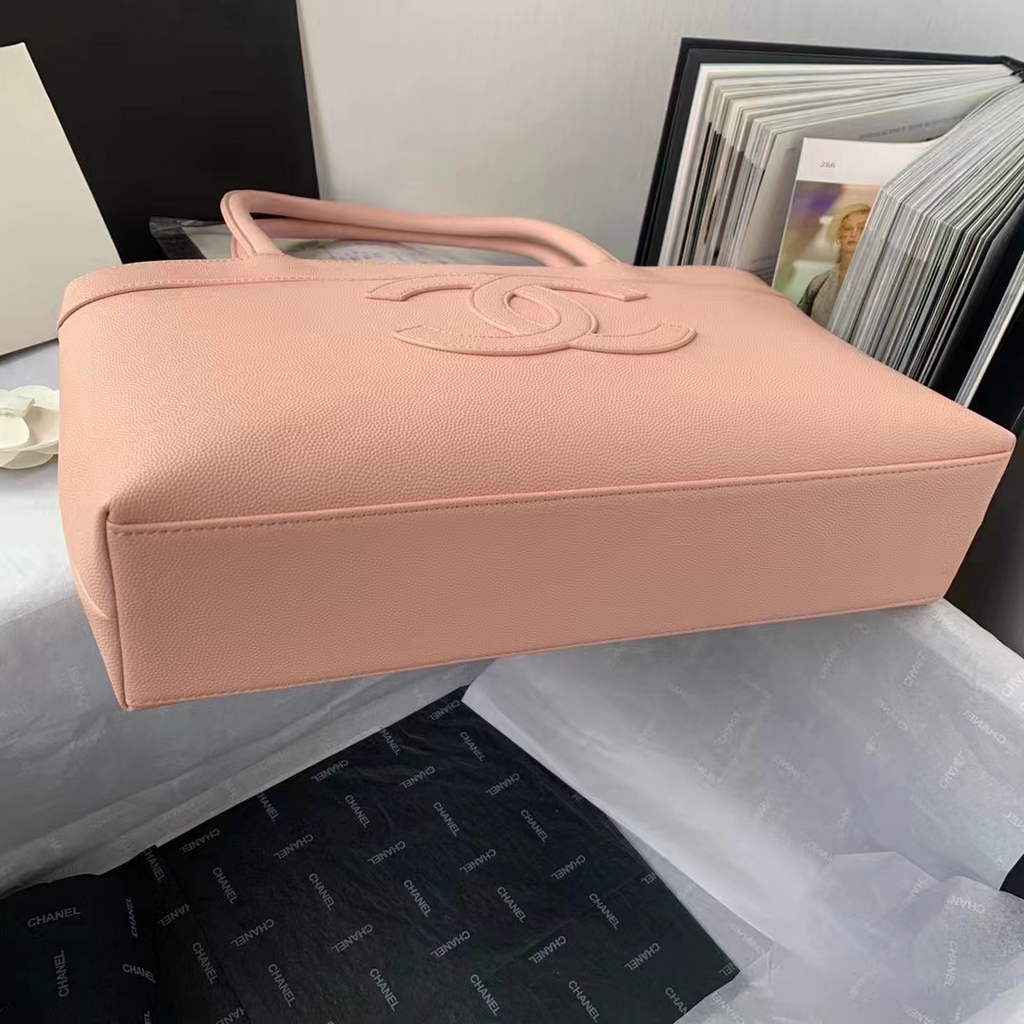 Chanel AS3048 Large Shopping Bag Calfskin In Pink
