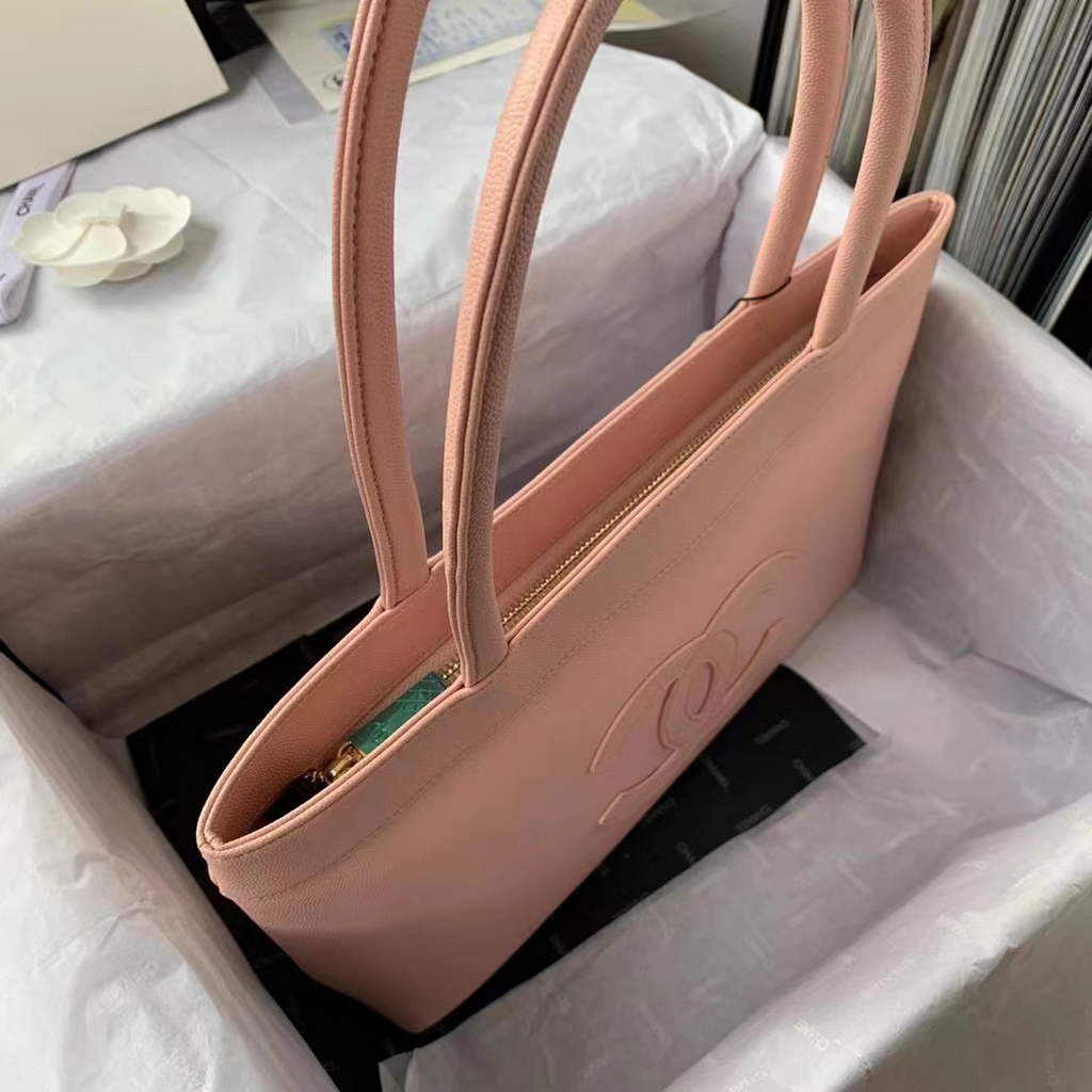 Chanel AS3048 Large Shopping Bag Calfskin In Pink