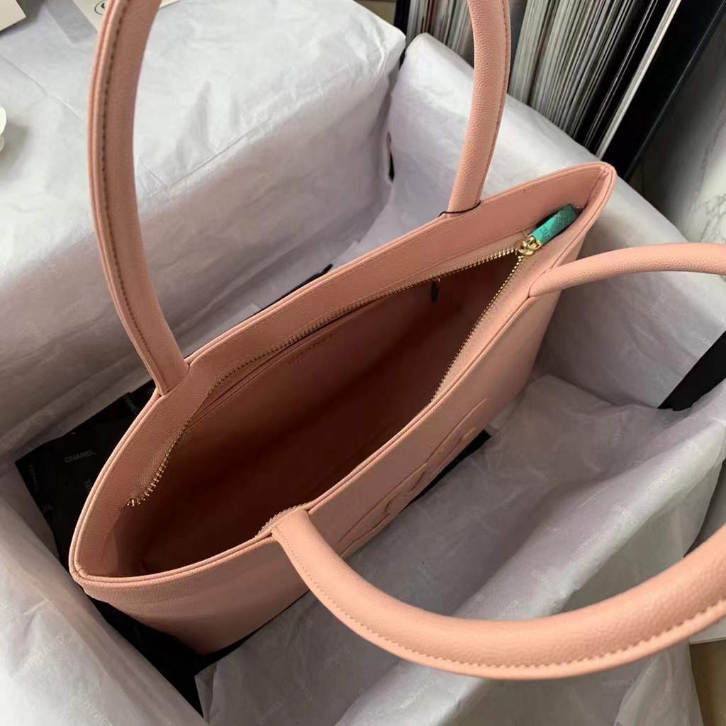 Chanel AS3048 Large Shopping Bag Calfskin In Pink