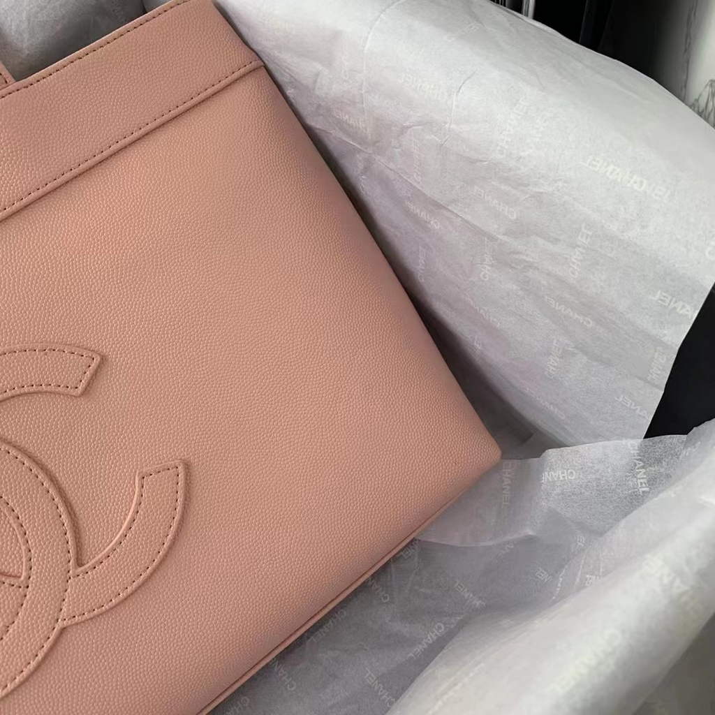 Chanel AS3048 Large Shopping Bag Calfskin In Pink