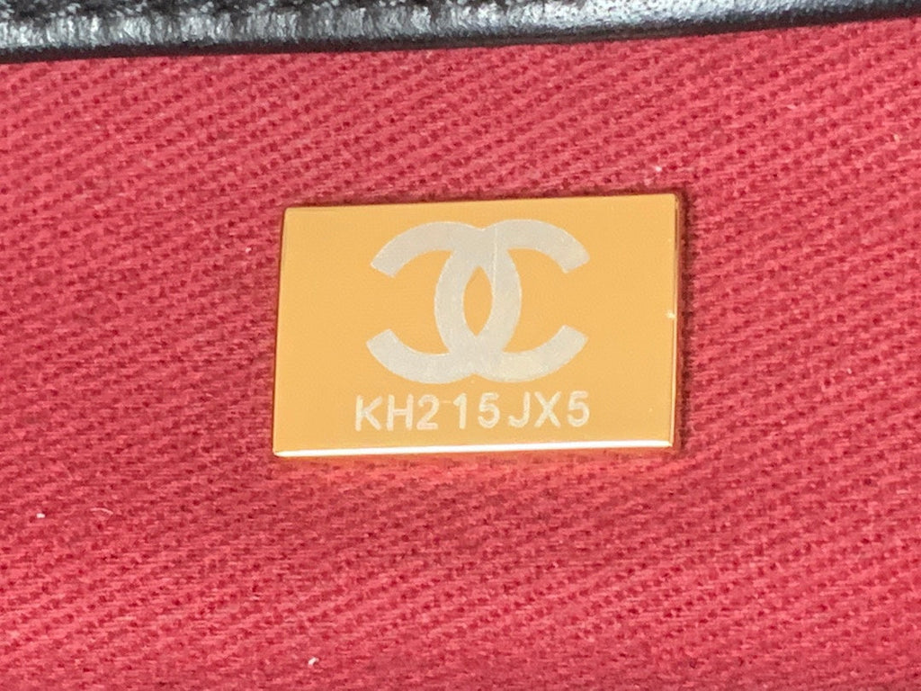 Chanel AS3129 Maxi Shopping Tote Bag Calfskin In Black Gold