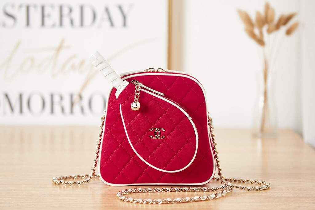 Chanel AS3150 tennis racket crossbody bag Red