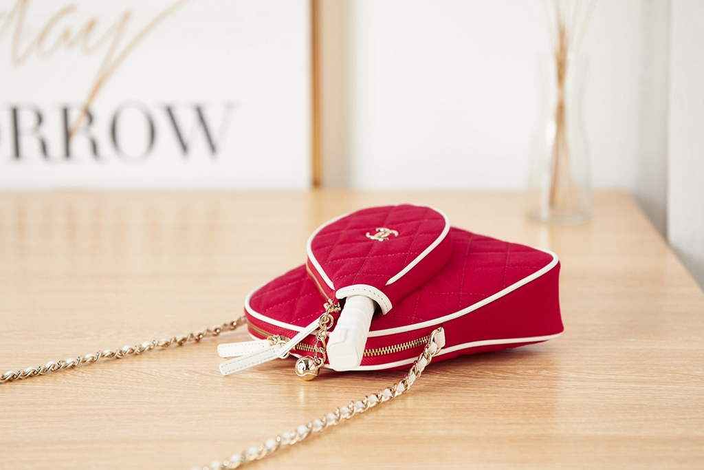 Chanel AS3150 tennis racket crossbody bag Red