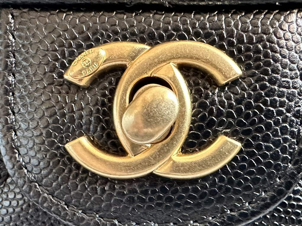 Chanel AS3181 Mini Flap Bag Grained calfskin Black