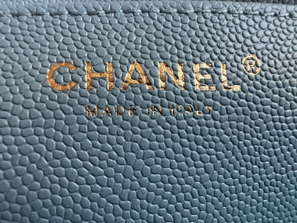 Chanel AS3181 Mini Flap Bag Grained calfskin Blue