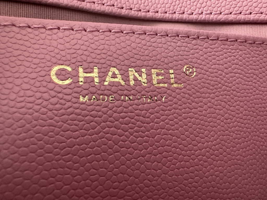 Chanel AS3181 Mini Flap Bag Grained calfskin Pink