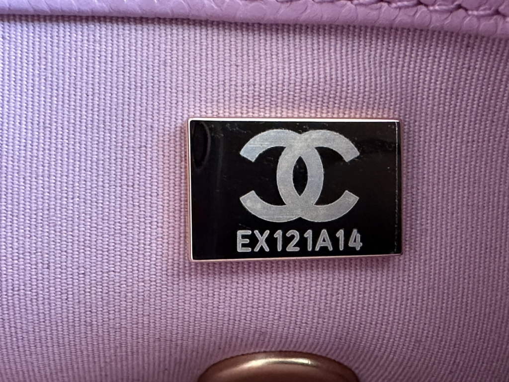Chanel AS3181 Mini Flap Bag Grained calfskin Pink