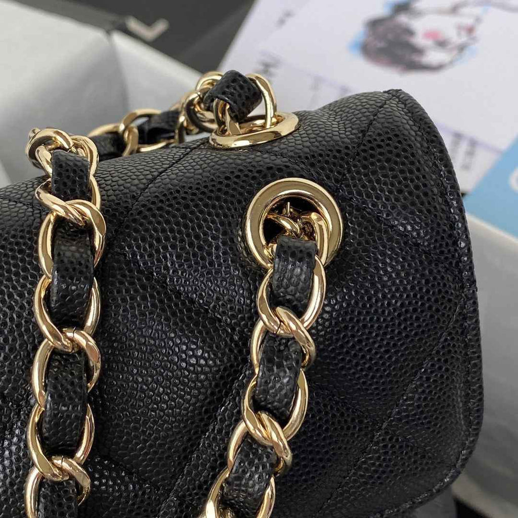Chanel AS3200 Backpack Calfskin Black Gold