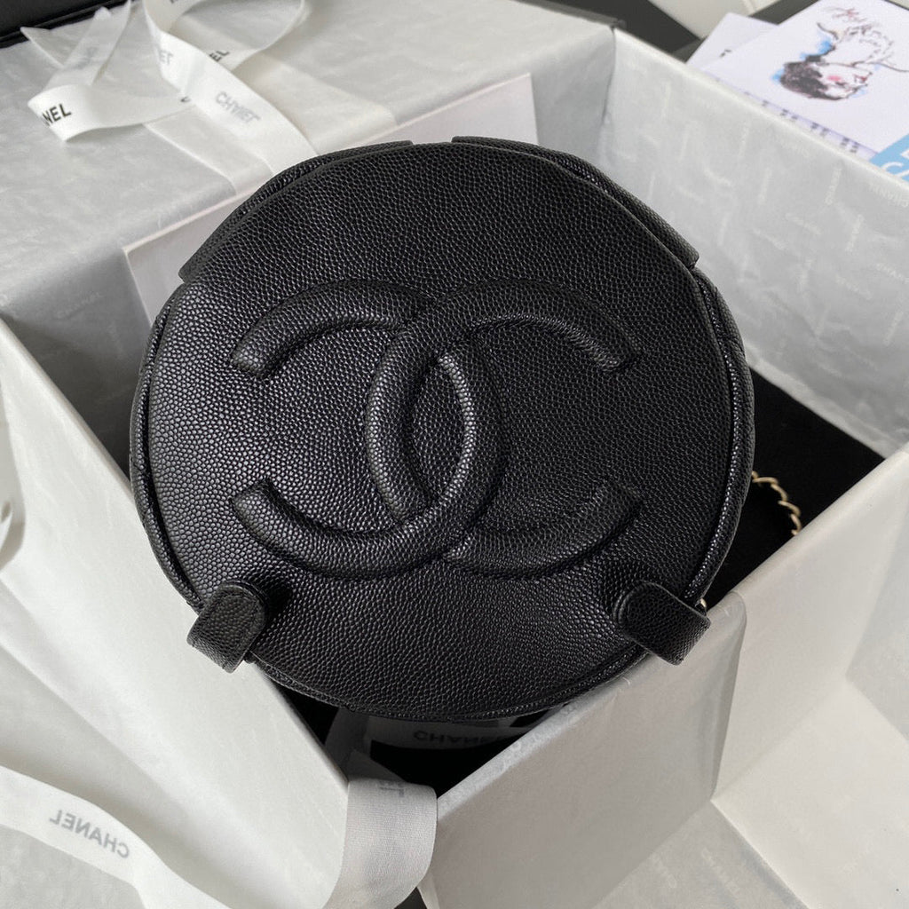 Chanel AS3200 Backpack Calfskin Black Gold