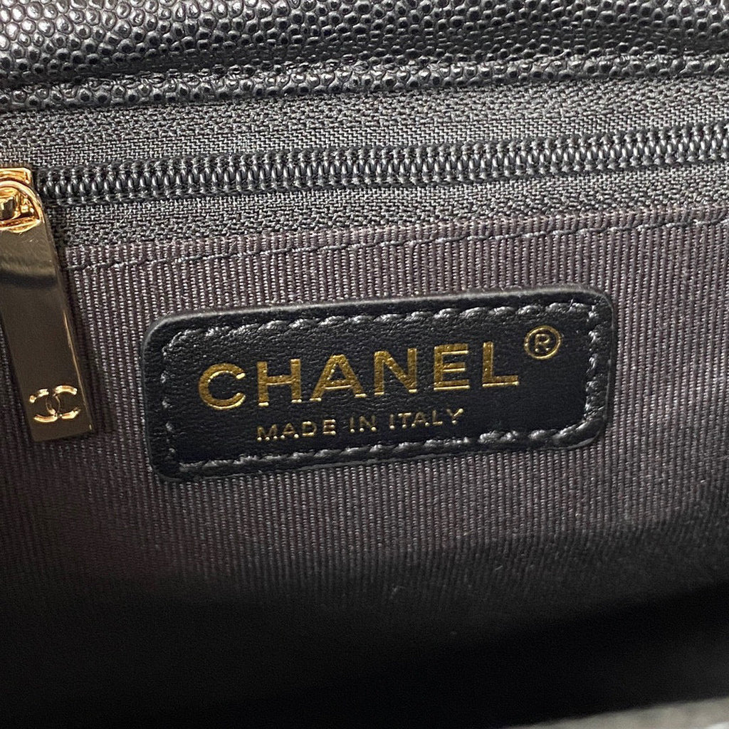 Chanel AS3200 Backpack Calfskin Black Gold