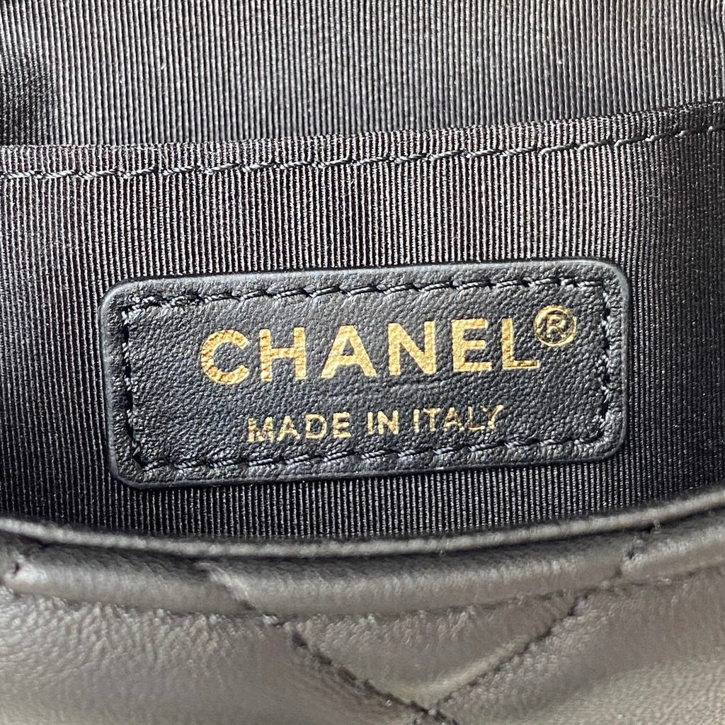 Chanel AS3205 Mini Flap Bag Lambskin Gold-Tone Metal Black