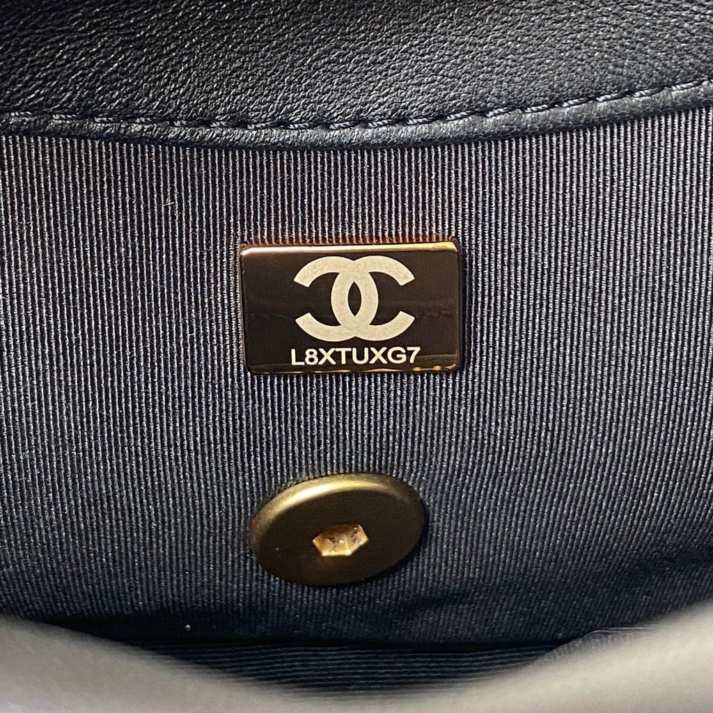 Chanel AS3205 Mini Flap Bag Lambskin Gold-Tone Metal Black