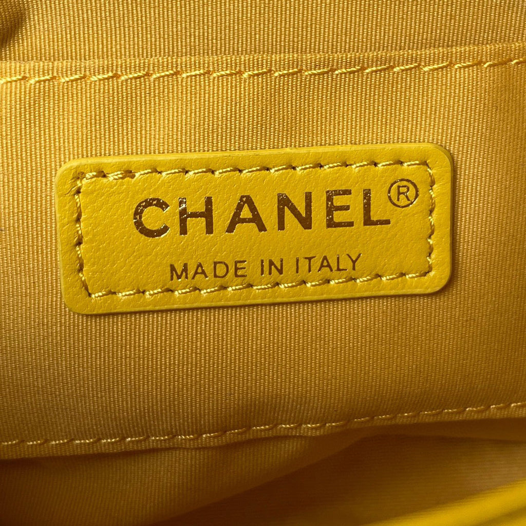 Chanel AS3205 Mini Flap Bag Lambskin Gold-Tone Metal Yellow