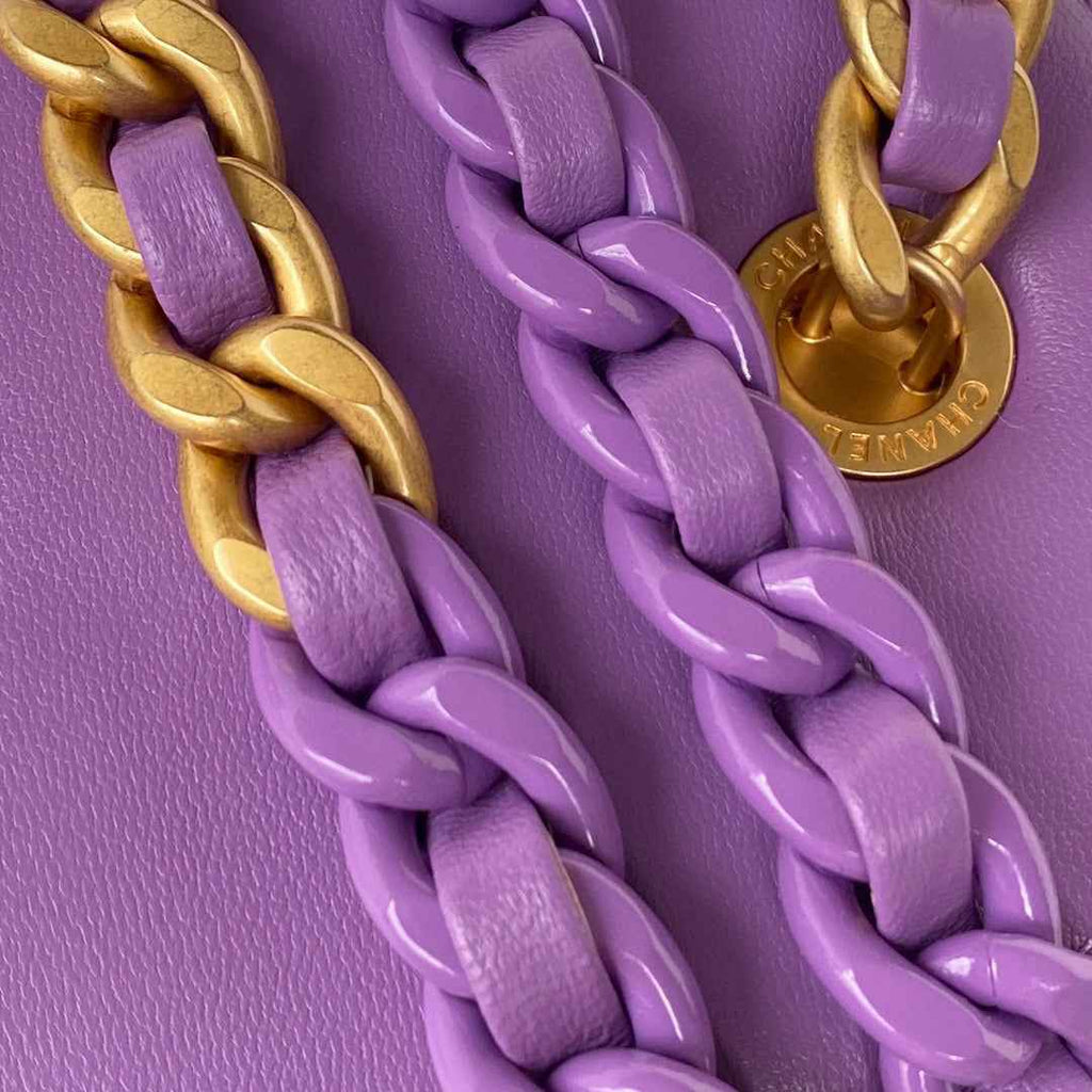 Chanel AS3210 Small Vanity Case Lambskin gold-tone Purple