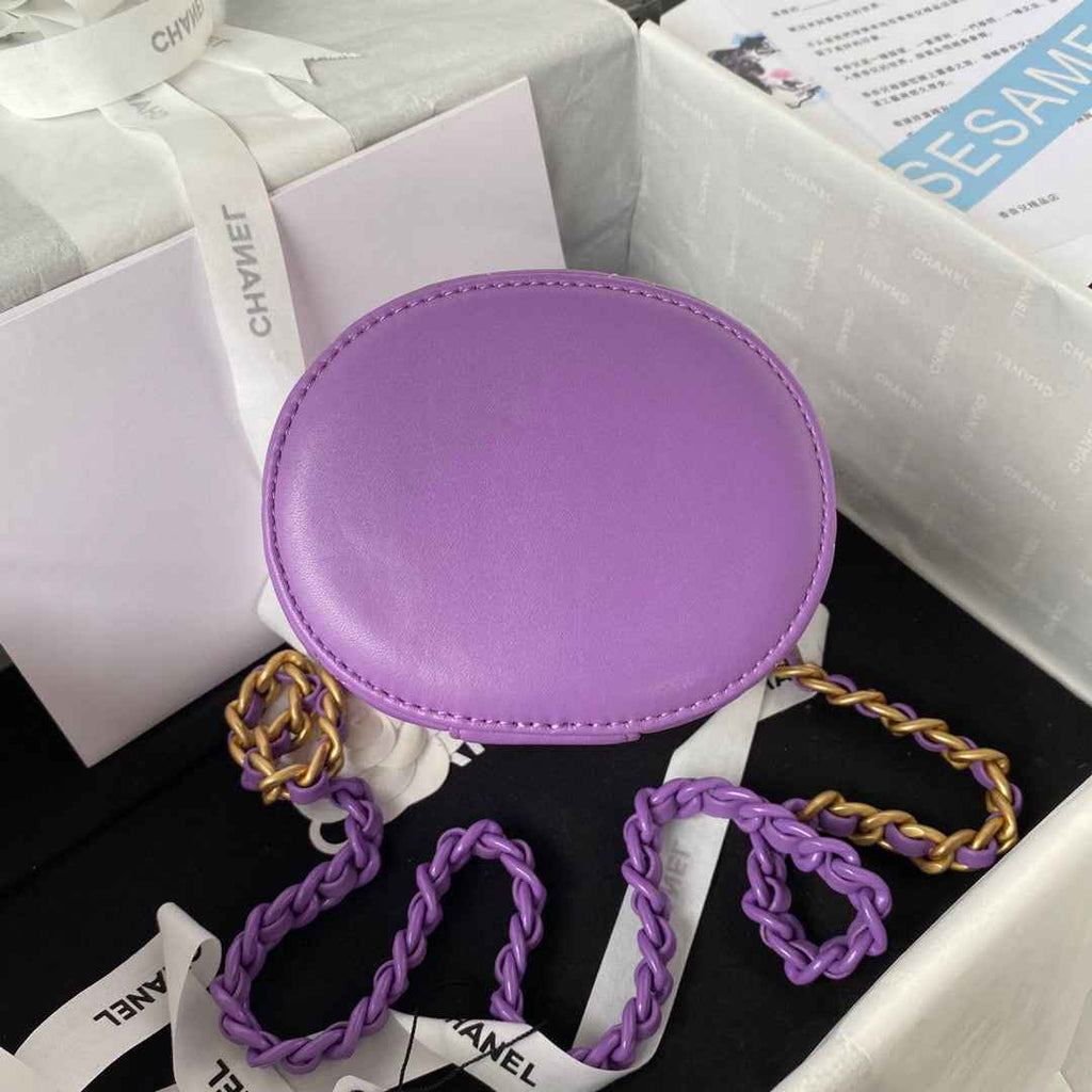 Chanel AS3210 Small Vanity Case Lambskin gold-tone Purple