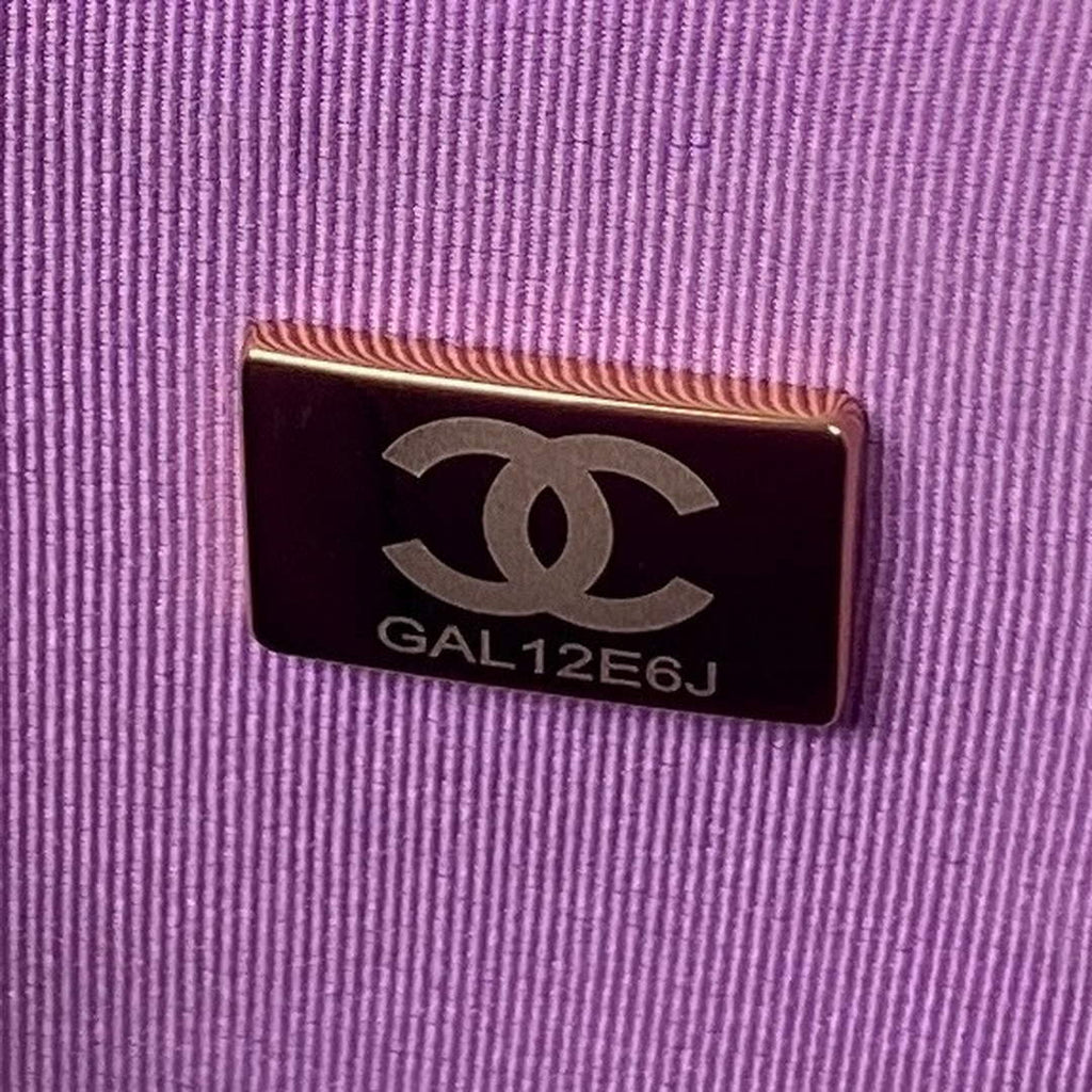 Chanel AS3210 Small Vanity Case Lambskin gold-tone Purple