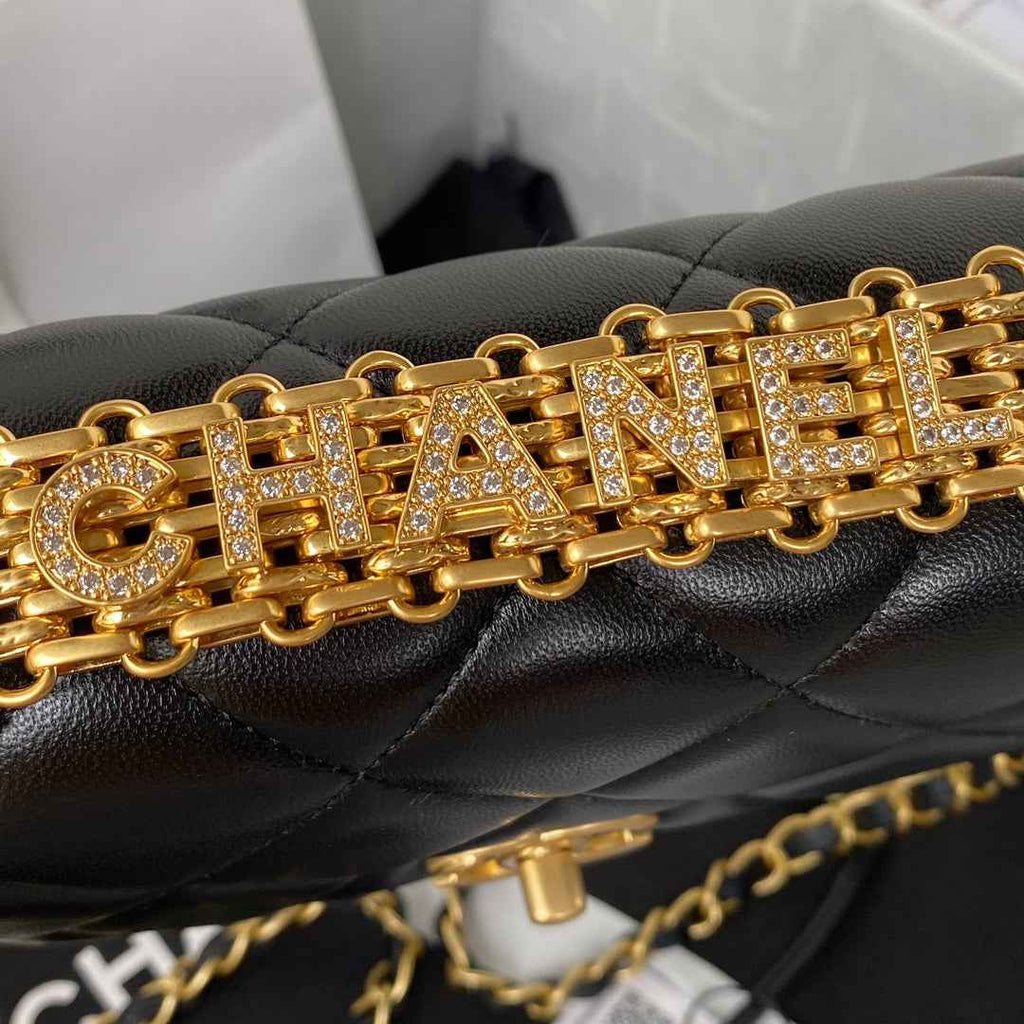 Chanel AS3239 Mini Flap Bag Lambskin Black