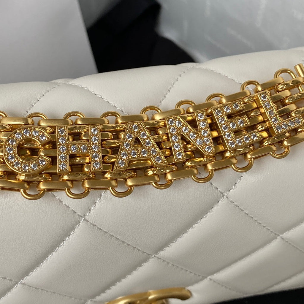 Chanel AS3239 Mini Flap Bag Lambskin white