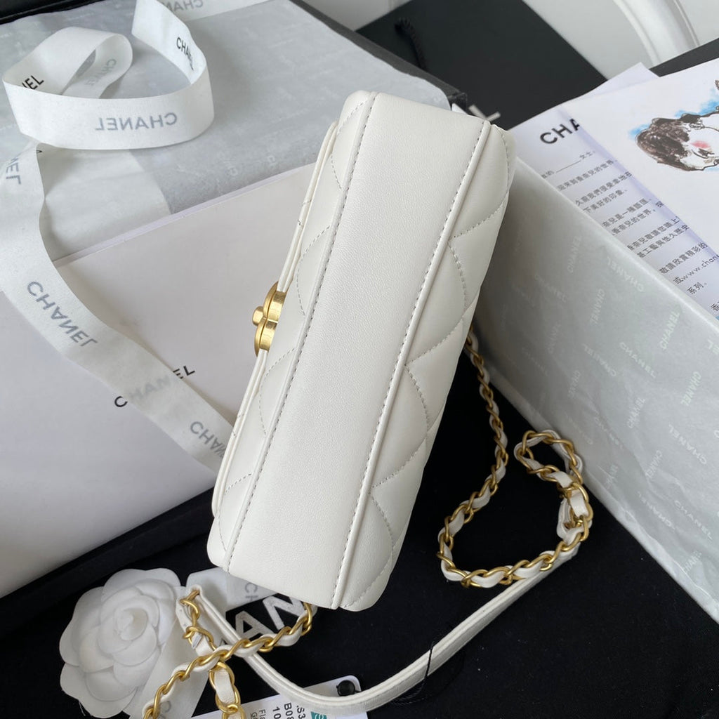 Chanel AS3239 Mini Flap Bag Lambskin white