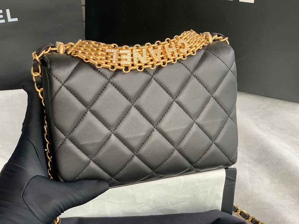 Chanel AS3240 Small Flap Bag Lambskin Black