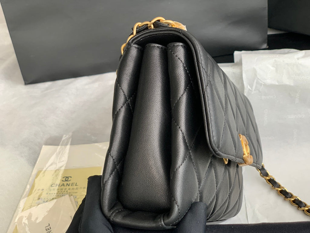 Chanel AS3240 Small Flap Bag Lambskin Black